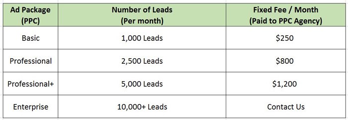 Lead Generation Oriented Performance PPC Pricing Models
