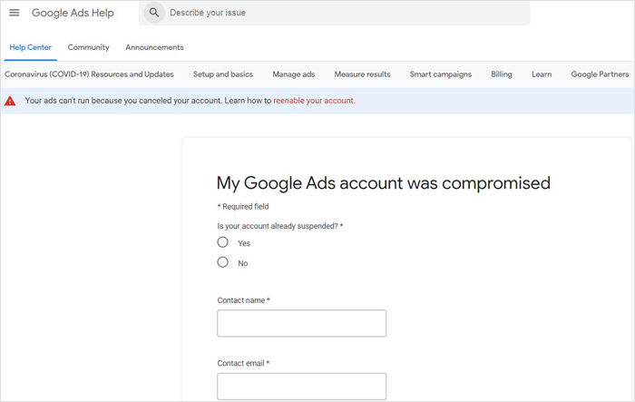 Secure your Google Ads account