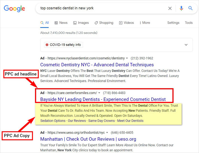 Test your PPC ad headline and copy