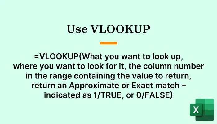 Use VLOOKUP